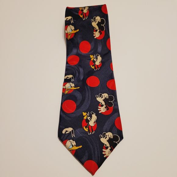 The Disney Store Tie Lot Mickey Mouse Donald Duck Goofy Seven Dwarfs Silk 58 x 4 - Picture 2 of 14